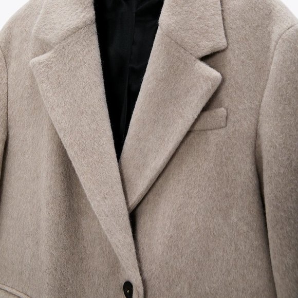 Zara Manteco Wool Blend Coat - Picture 4 of 6